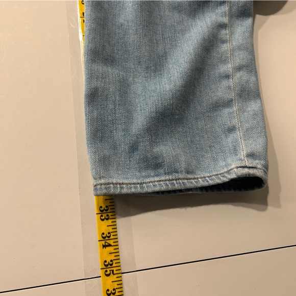 7 for All Mankind the straight jeans mens 36X32 light medium wash denim blue - Picture 13 of 14